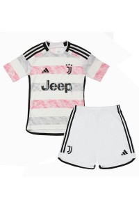 Juventus Babyklær Borte Fotballdrakt til barn 2023-24 Korte ermer (+ Korte bukser)